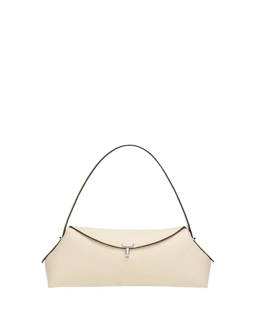 Toteme T-Lock Grained Leather Shoulder Bag
