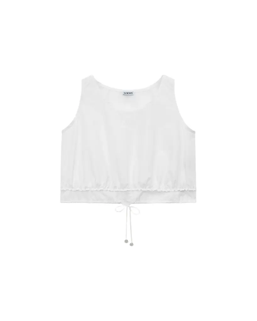 Loewe x Paula's Ibiza Cropped Drawstring Top