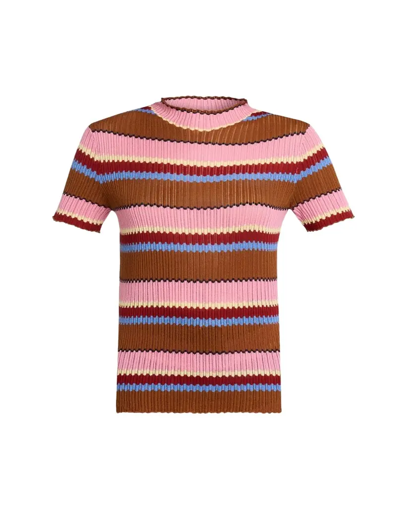 Guest in Residence Palazzo Rib Striped Top