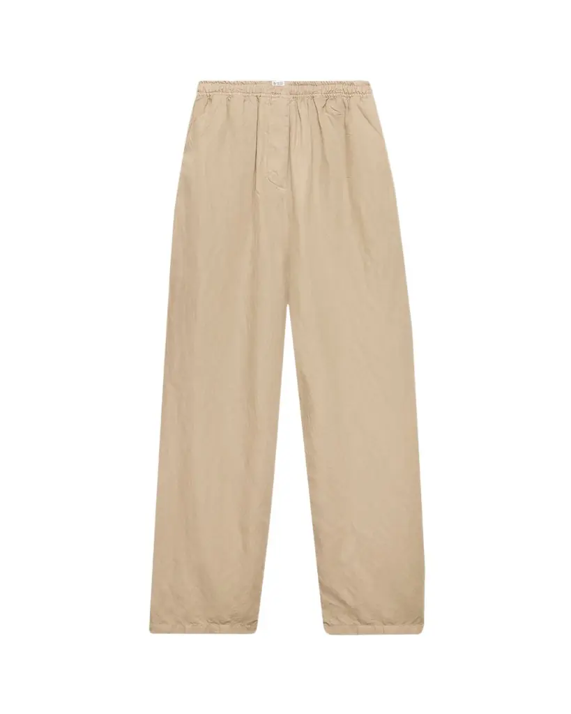 Prada Drawstring Cotton-Linen Pants