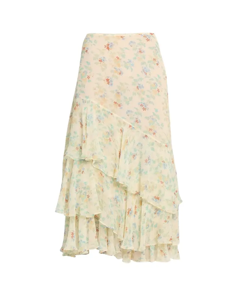 Ulla Johnson Meadow Silk Midi Skirt