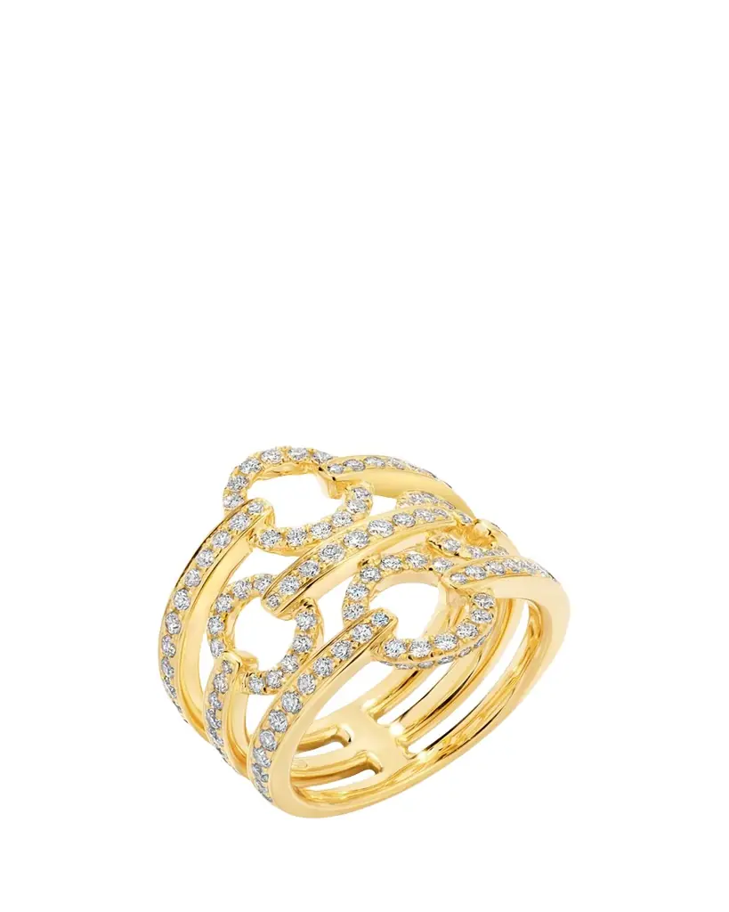 Graziela Gems 18K Diamond Halter Statement Ring