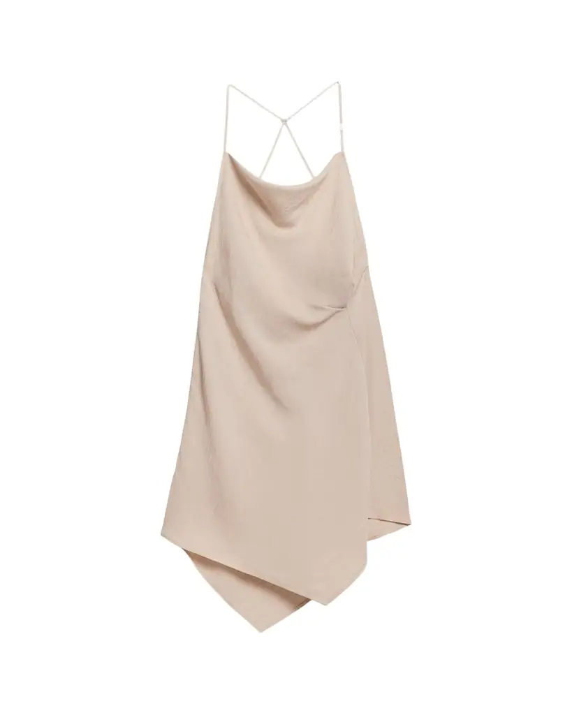 Helmut Lang Open-Back Knot Slip Dress