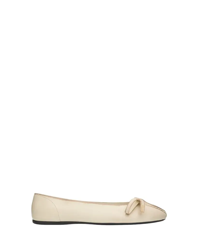 Prada Antiqued Leather Ballerina Flats