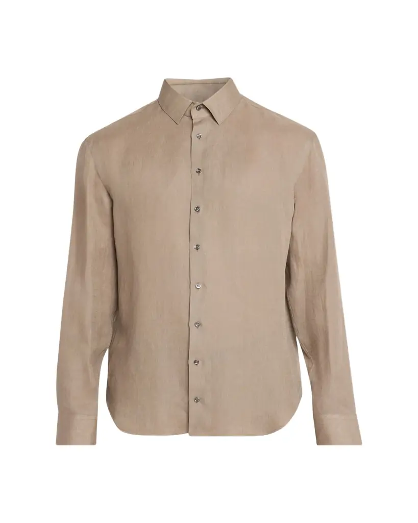 Giorgio Armani Men's Linen Button-Down Shirt