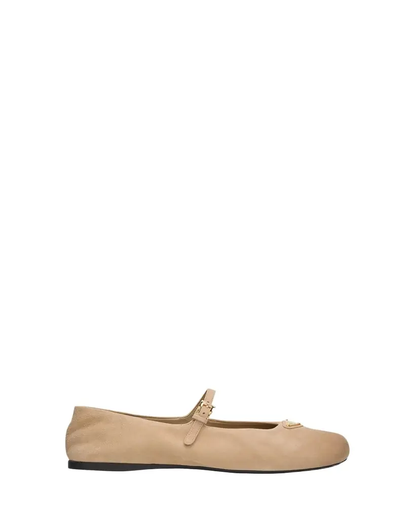 Prada Suede Mary Jane Ballerina Flats