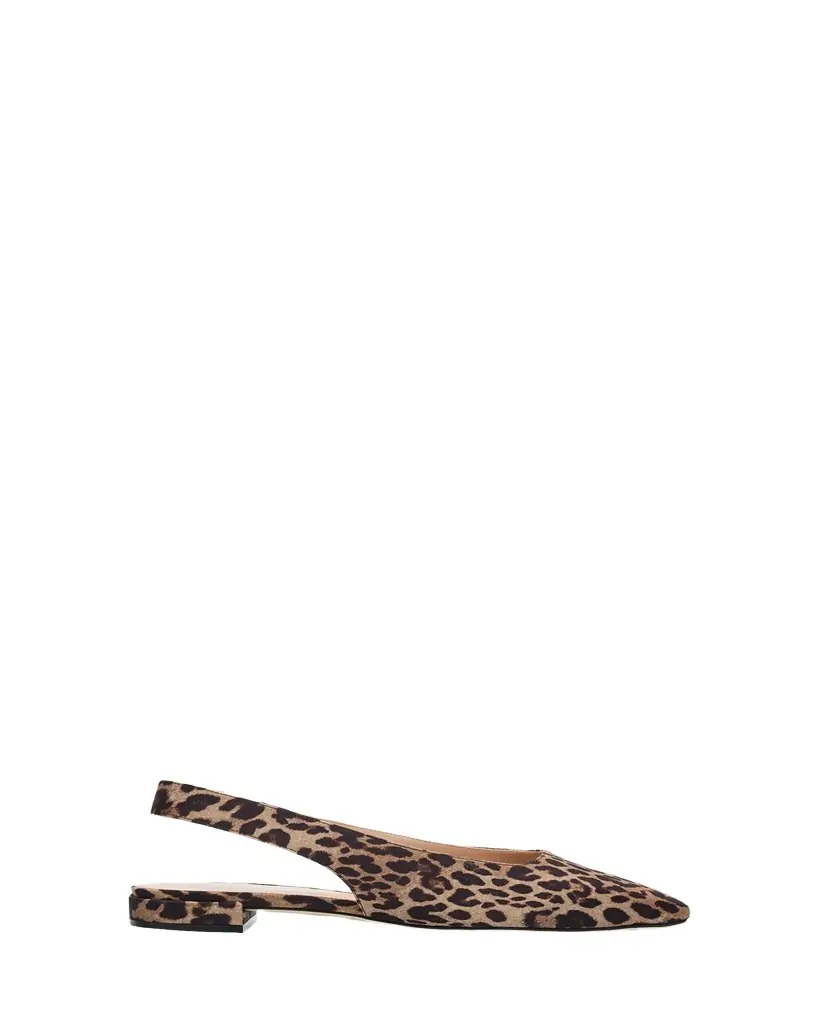 Stuart Weitzman Stassi Leopard Grosgrain Slingback Flats