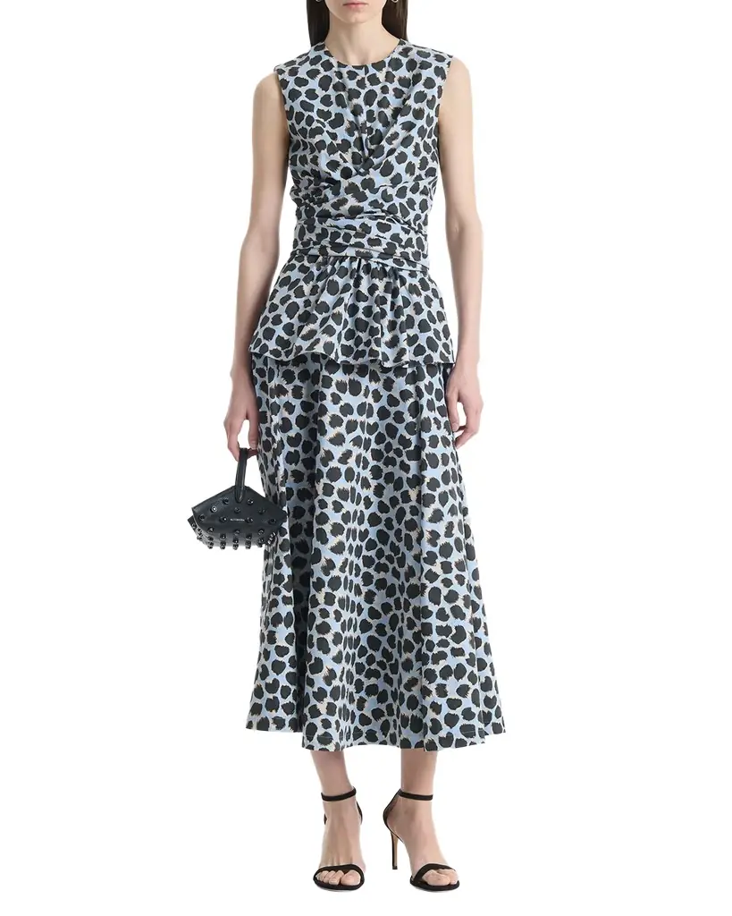 Altuzarra Varda Animal-Print Midi Skirt