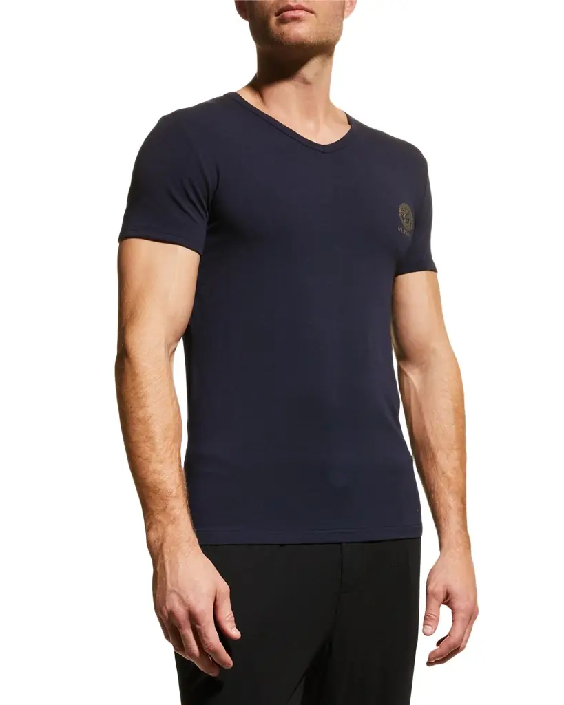 Versace Jersey V-Neck T-Shirt