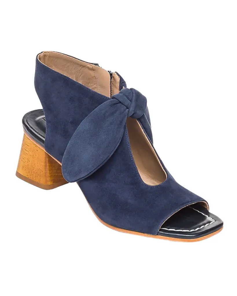 Bernardo Lizzie Suede Knot Zip Sandals