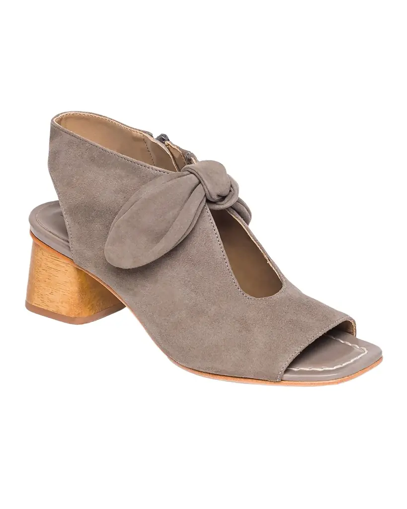 Bernardo Lizzie Suede Knot Zip Sandals