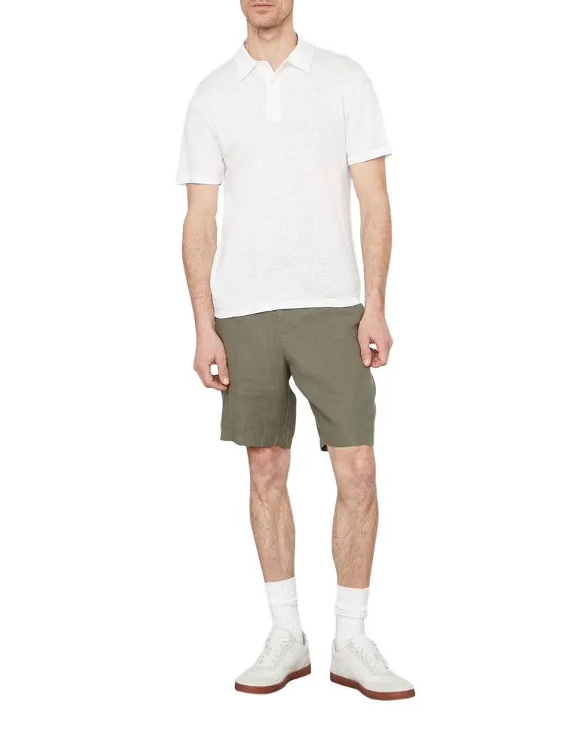 Vince Men 's Linen Polo Shirt
