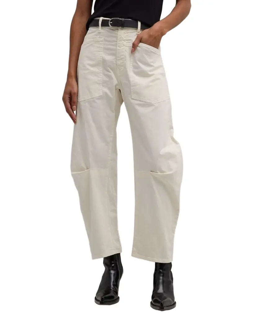 Nili Lotan Shon Mid-Rise Cropped Pants