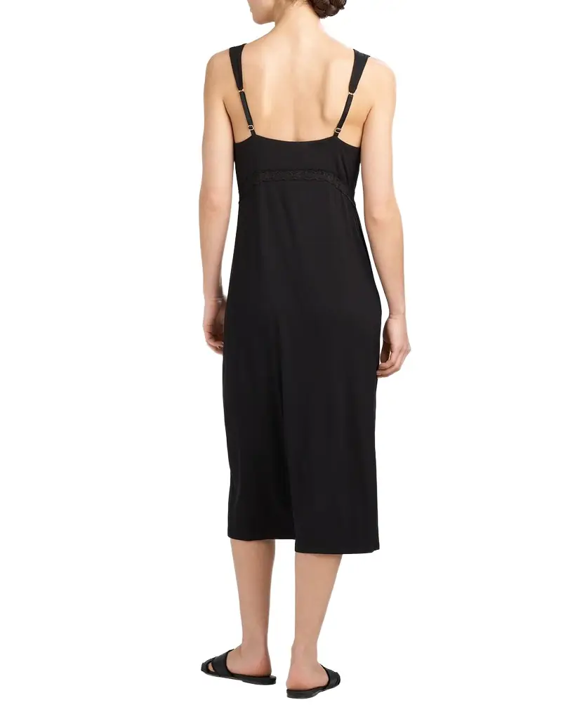 Natori Feathers Essentials Lace-Trim Jersey Nightgown