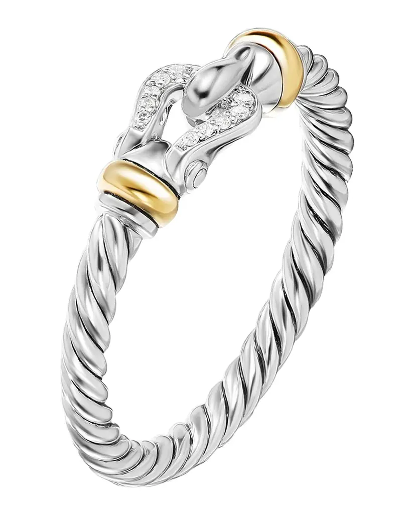 David Yurman Petite Buckle Ring, 2mm