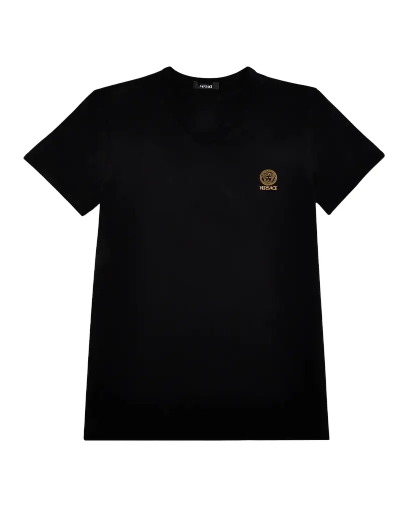 Versace Men 's Logo V-Neck T-Shirt