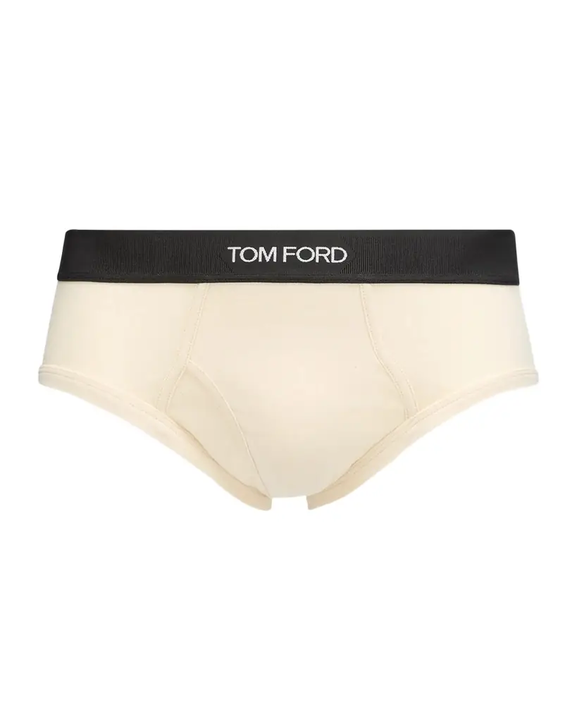 TOM FORD Men 's Jacquard Logo Cotton Briefs
