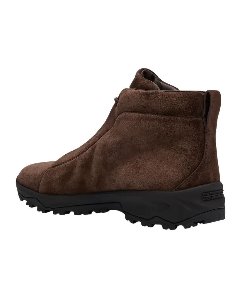 ZEGNA Men 's Triple Stitch Vetta Suede Boots