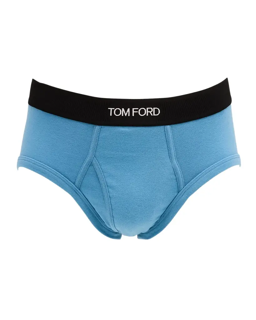 TOM FORD Men 's Jacquard Logo Cotton Briefs