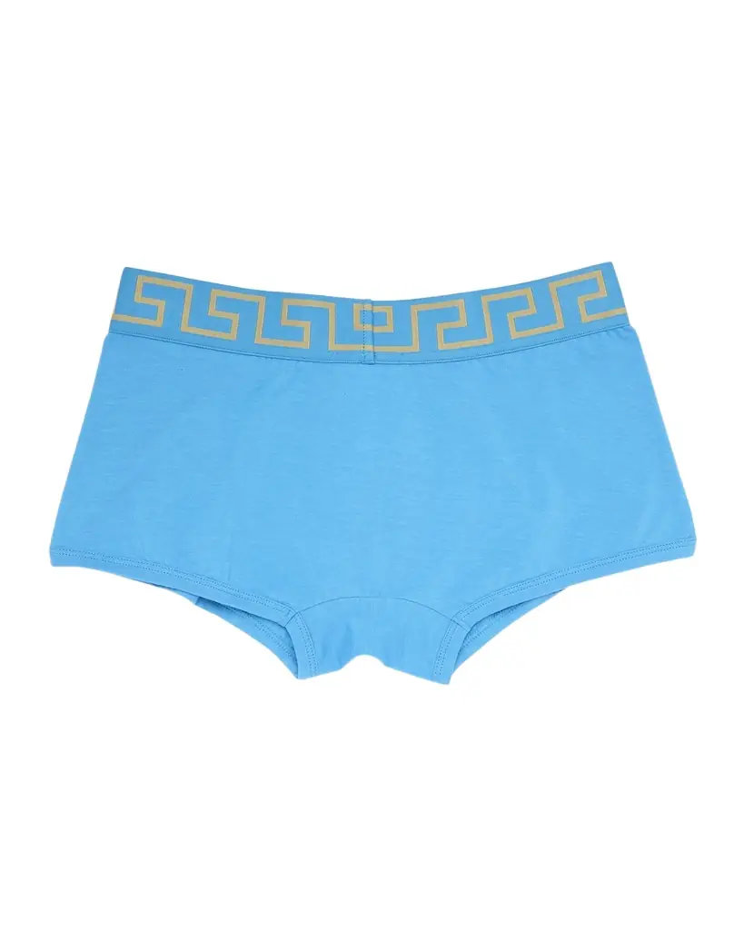 Versace Men 's Organic Stretch Cotton Greek Key Boxer Briefs