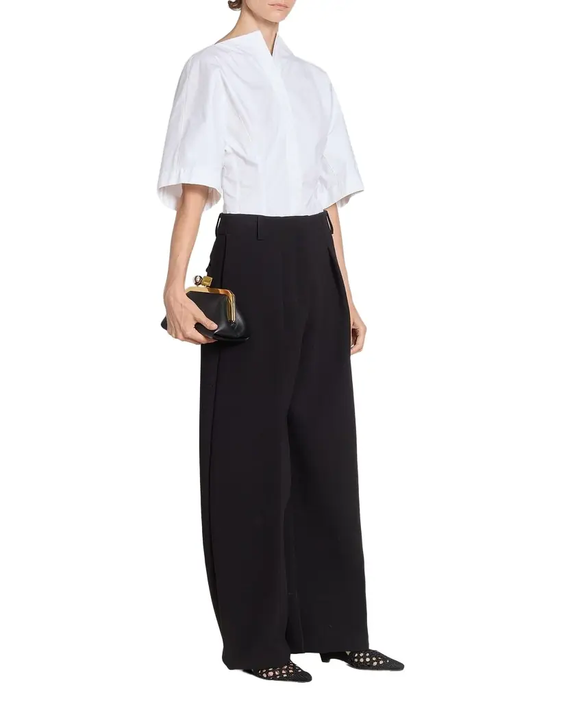 Jacquemus Le Berlingot Leather Rond-Carre Clutch Bag