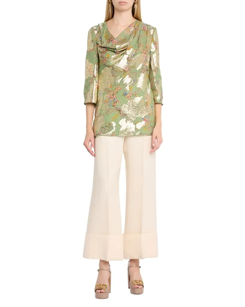 Valentino Garavani High-Rise Satin Straight-Leg Trousers