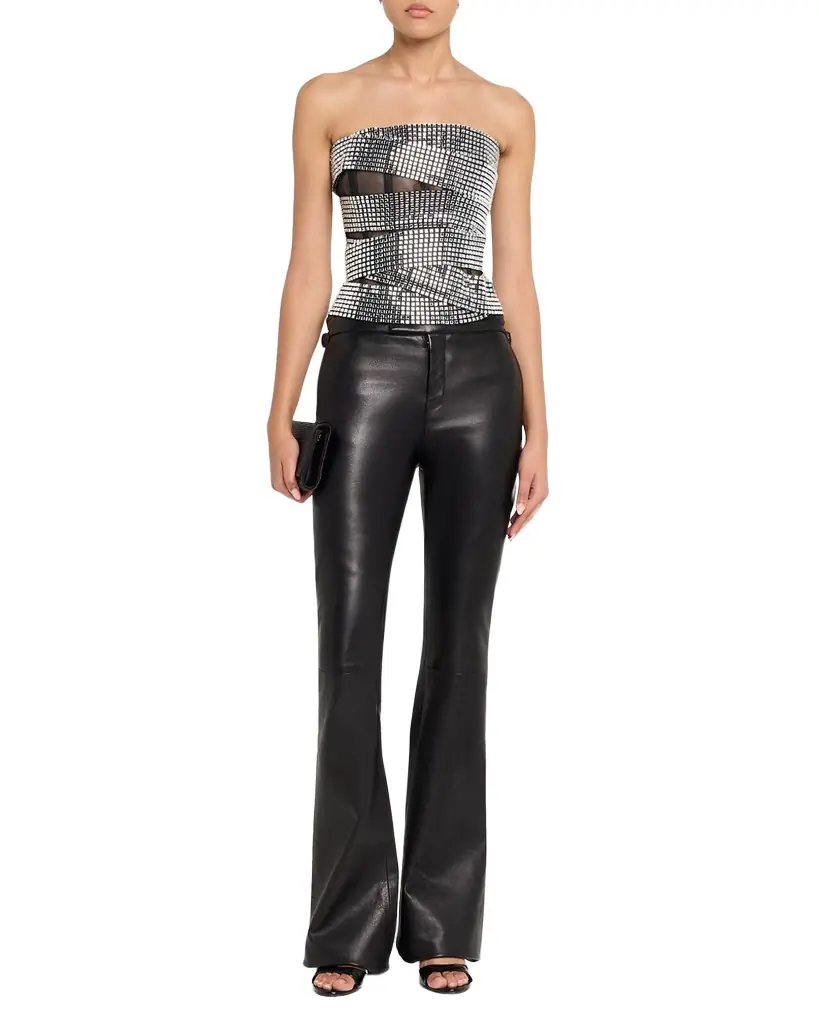 AREA Disco Ball Bustier Top
