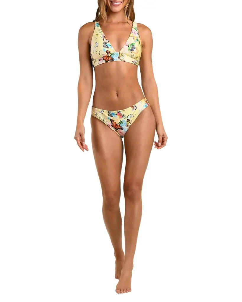 L 'Agence Butterfly Crochet One-Piece Swimsuit