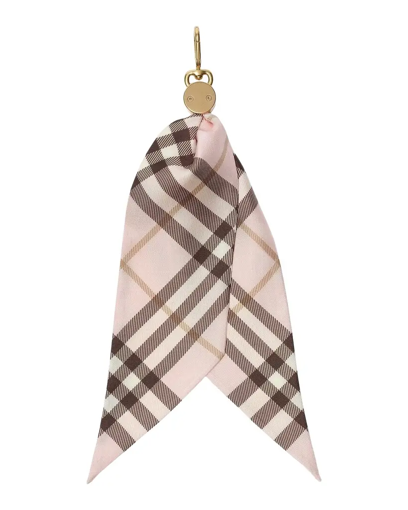 Burberry Check Silk Scarf Bag Charm