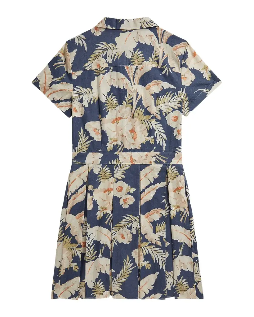 Polo Ralph Lauren Little Girl 's & Girl 's Tropical-Floral-Print Linen-Cotton Dress