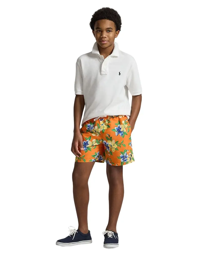 Polo Ralph Lauren Boy 's Traveler Tropical Floral-Print Swim Trunks, Size S-XL