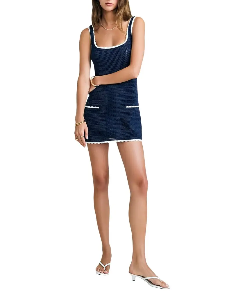 SEROYA Brianna Crochet Mini Dress