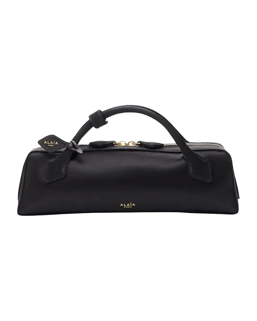 ALAIA Le Teckel Silk Satin Clutch Bag