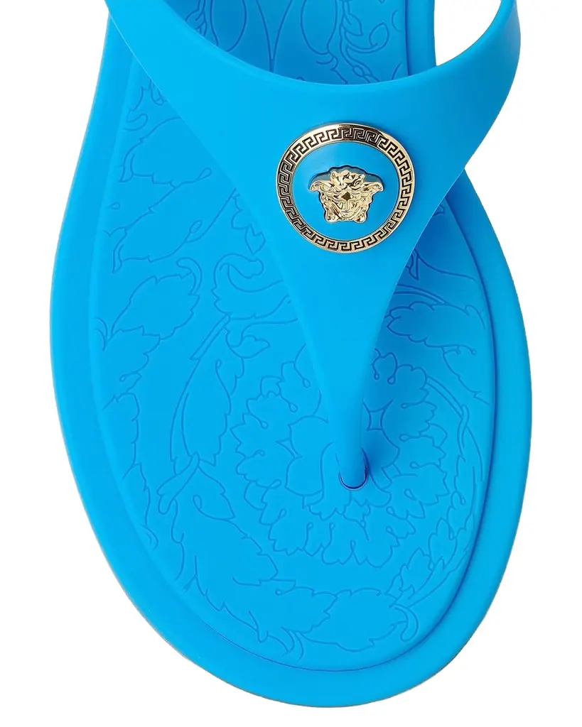 Versace Alia Medusa Rubber Thong Sandals