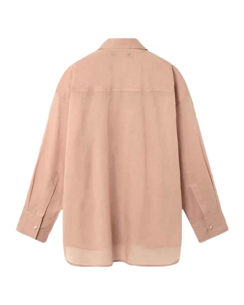 Golden Goose Oversized Pleated Cotton Voile Shirt