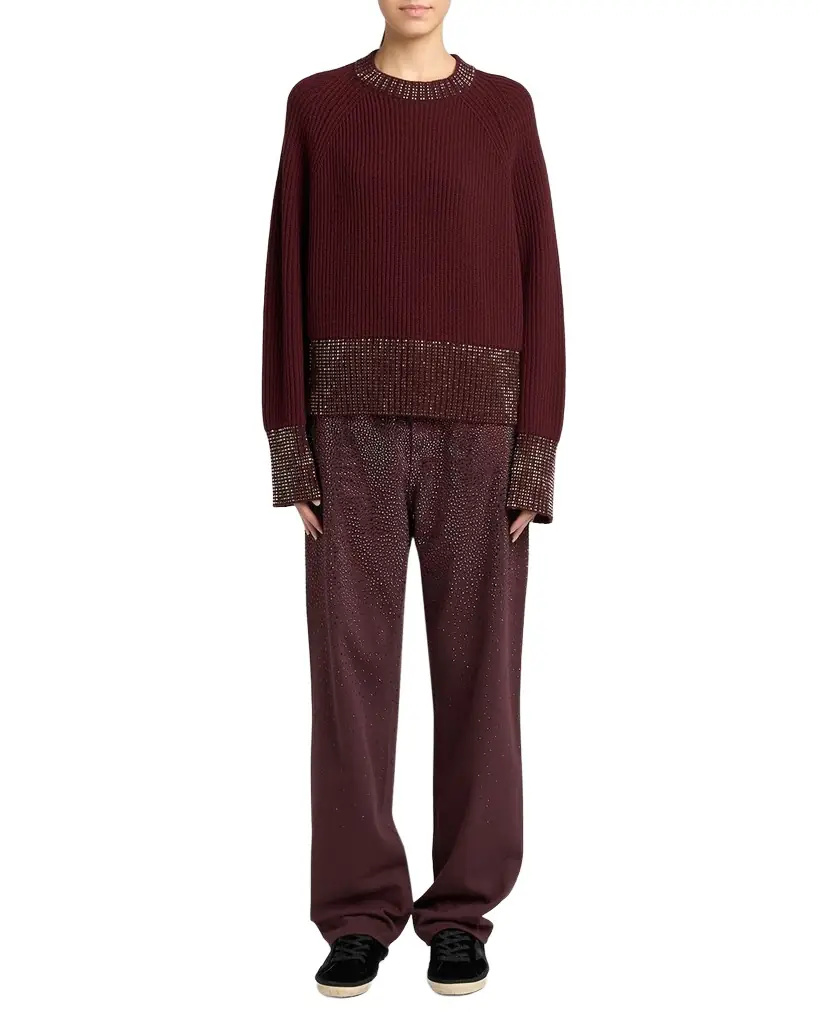Golden Goose Journey Gradient Crystal Straight-Leg Jeans