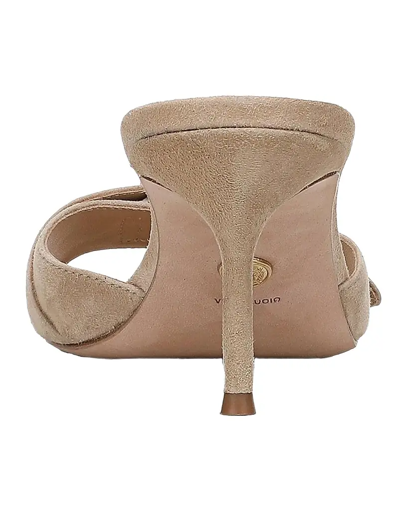 Veronica Beard 65mm Tia Suede Buckle Mules