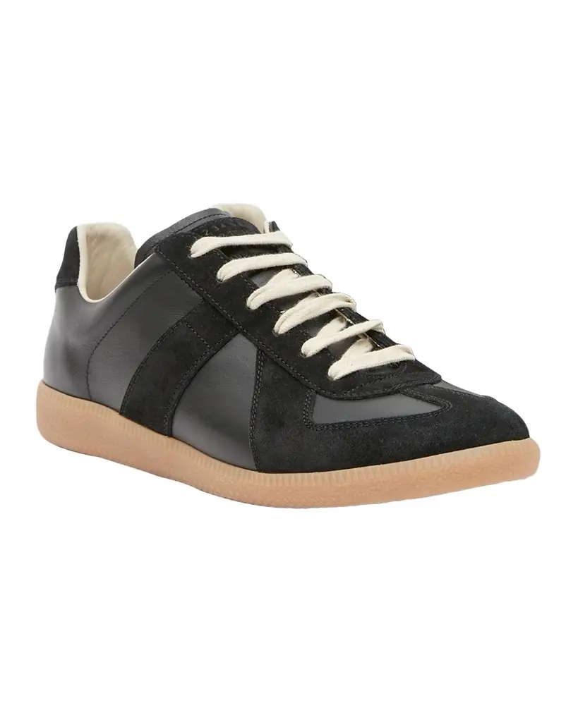Maison Margiela Men 's Replica Leather Low-Top Sneakers