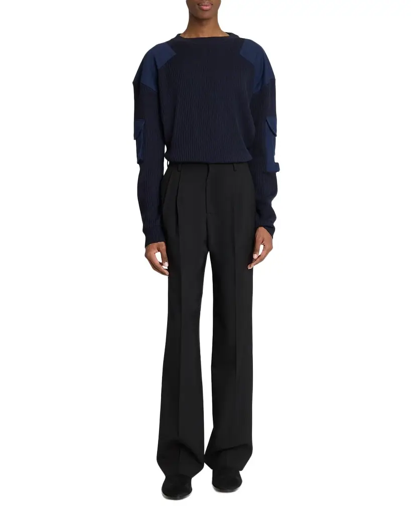 Balmain Men 's Straight Leg Double-Pleated Trousers