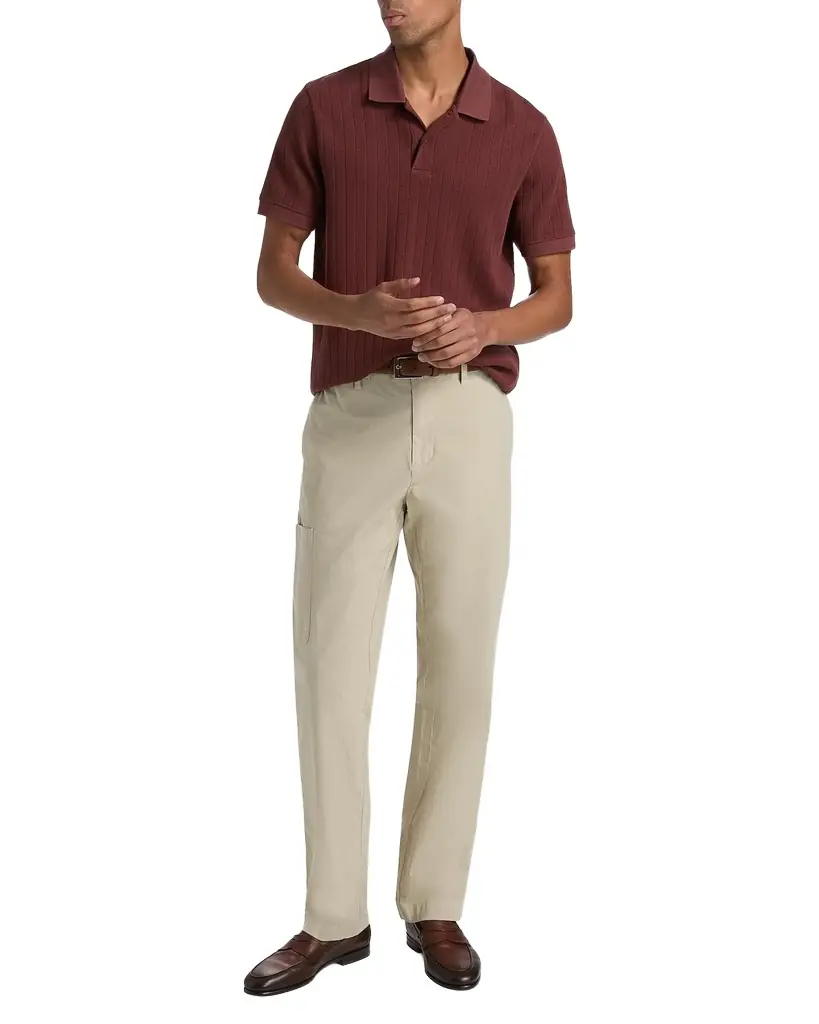 Vince Men 's Drop-Needle Stripe Pima Cotton Polo Shirt