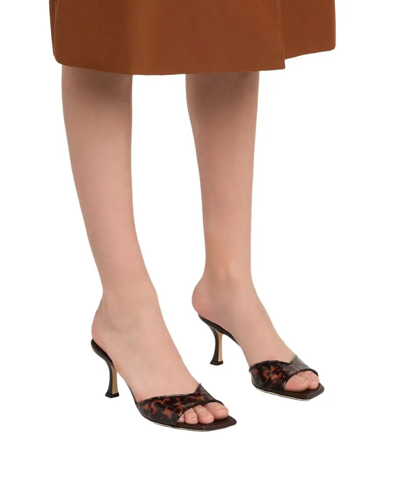 Jimmy Choo Skye 70 mm Tortoiseshell TPU Sandals