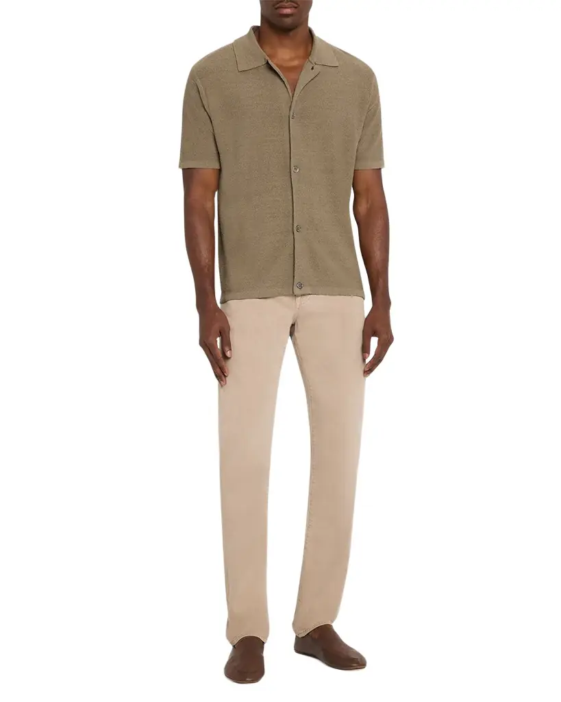 FRAME Men 's Linen-Blend Short-Sleeve Shirt
