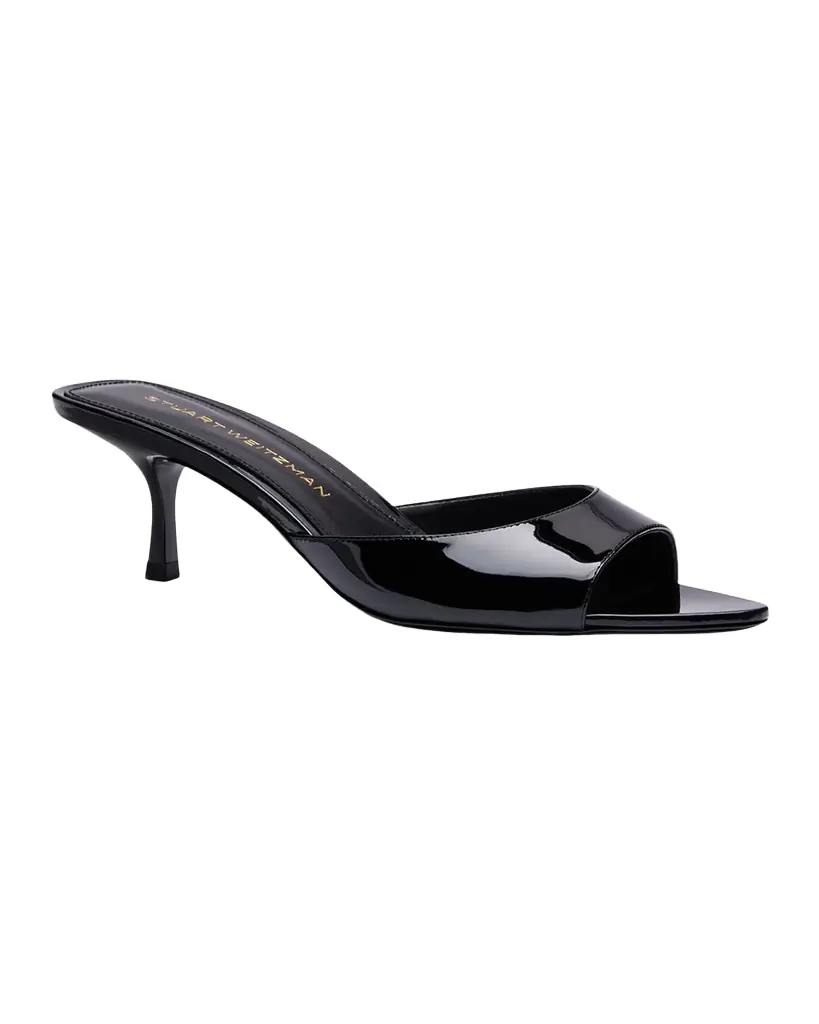 Stuart Weitzman 50mm Lexington Patent Leather Mules