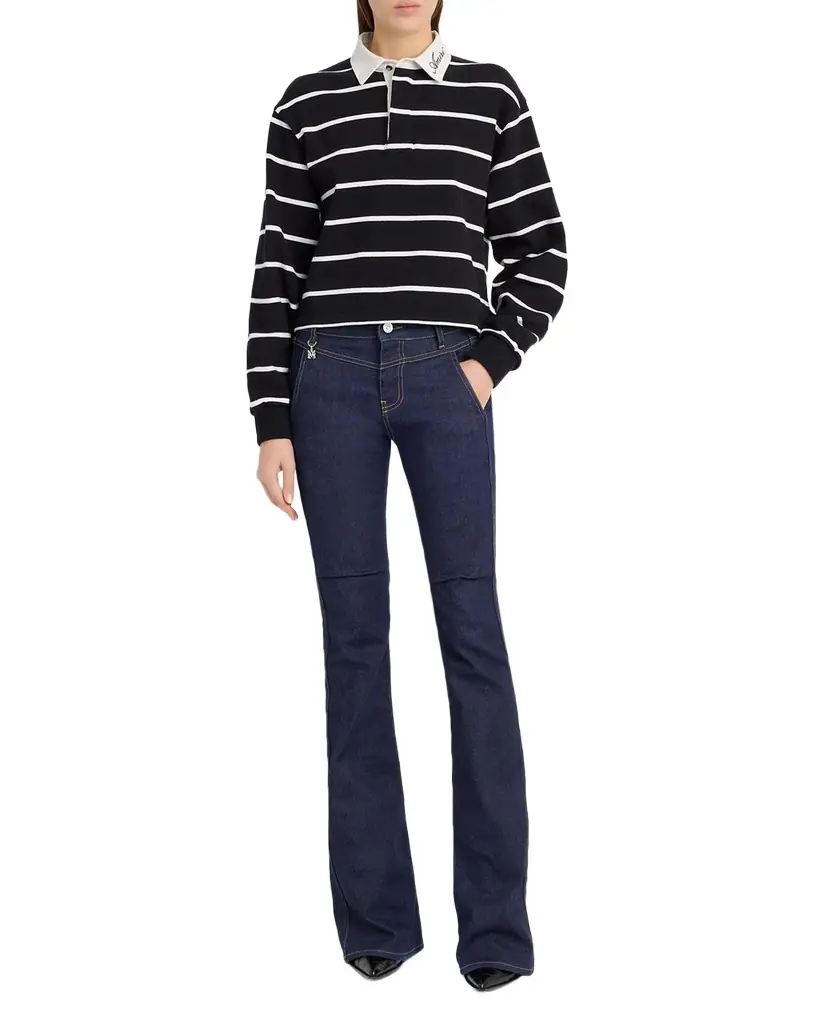 Amiri Logo-Embroidered Striped Polo Shirt
