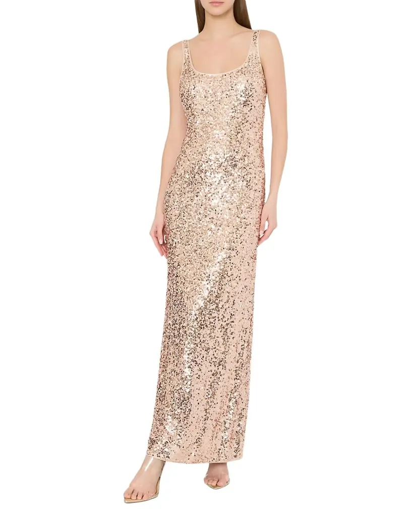 Milly Tatum Sequin Stretch Column Gown