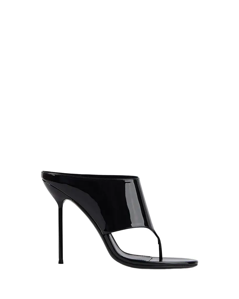 Paris Texas Lidia Patent Leather Stiletto Thong Mule Sandals
