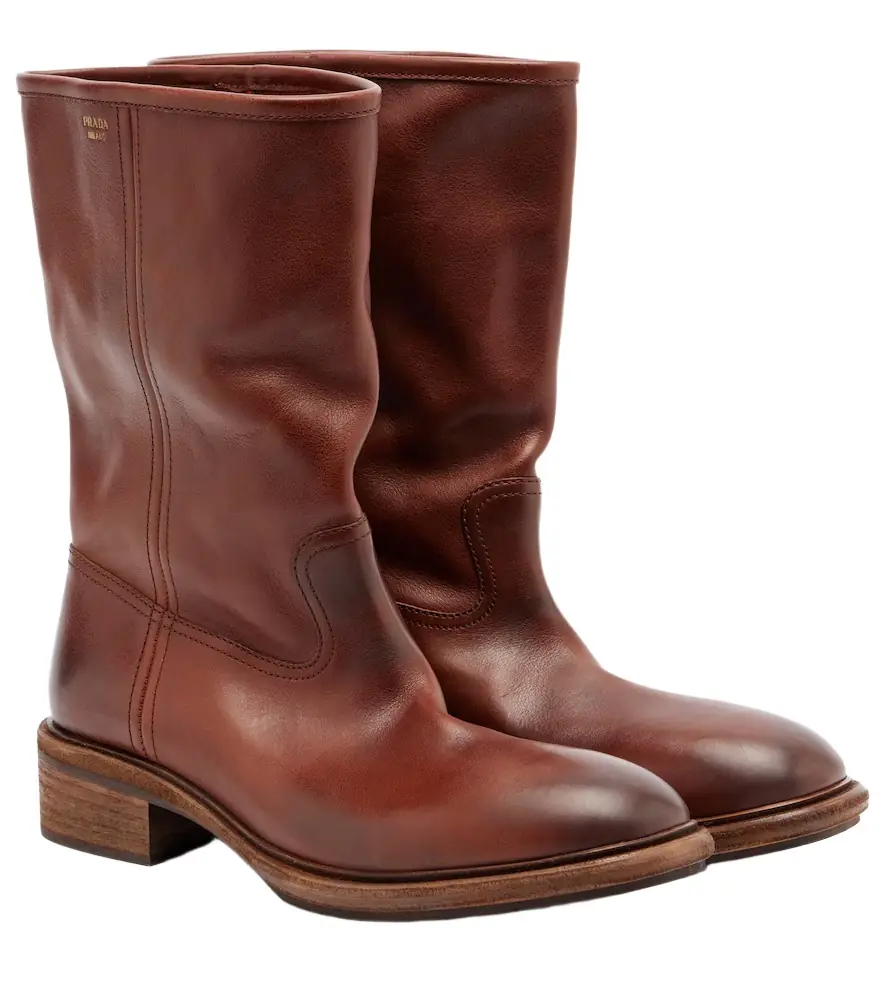Prada Leather mid-calf boots