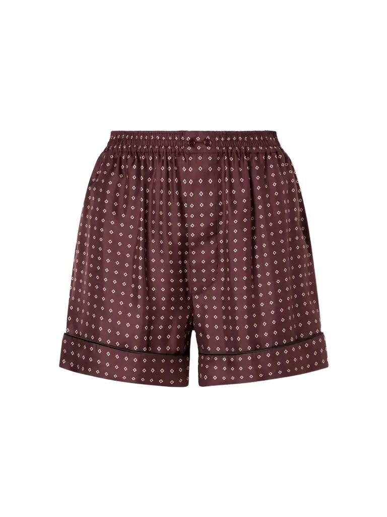 Saint Laurent Printed Silk-twill Shorts