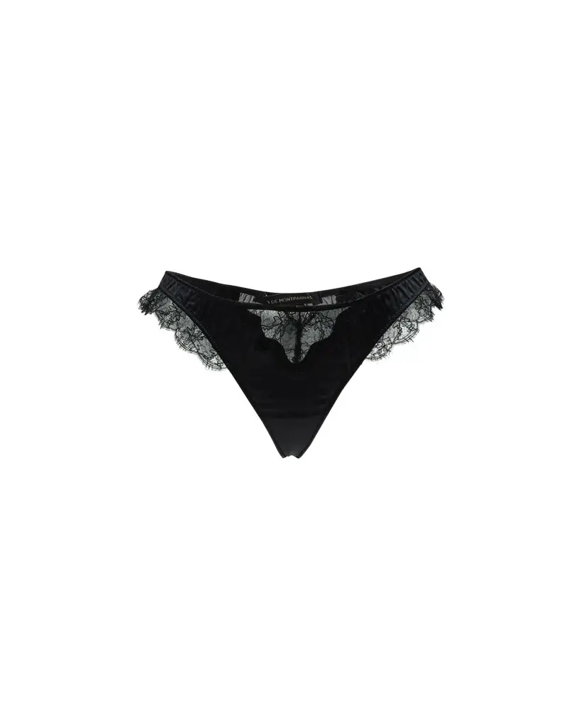 Kiki De Montparnasse Sensuel Lace-Trim Silk Thong