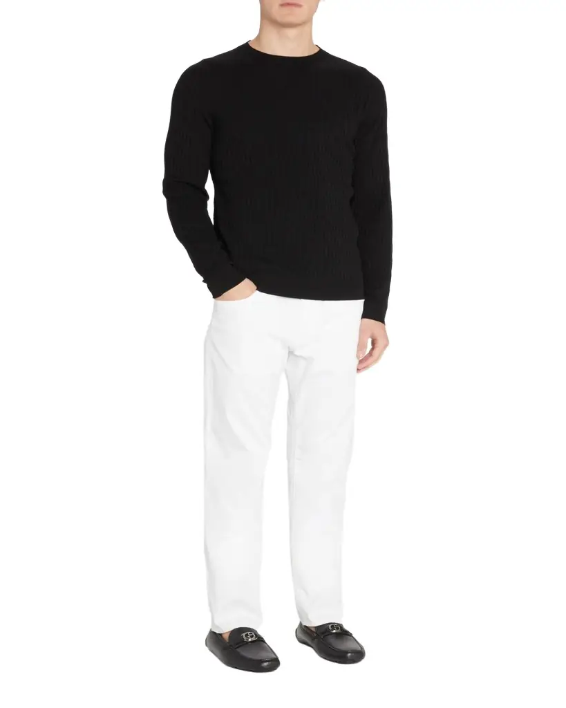 Giorgio Armani Men's Five-Pocket Solid Cotton-Stretch Pants